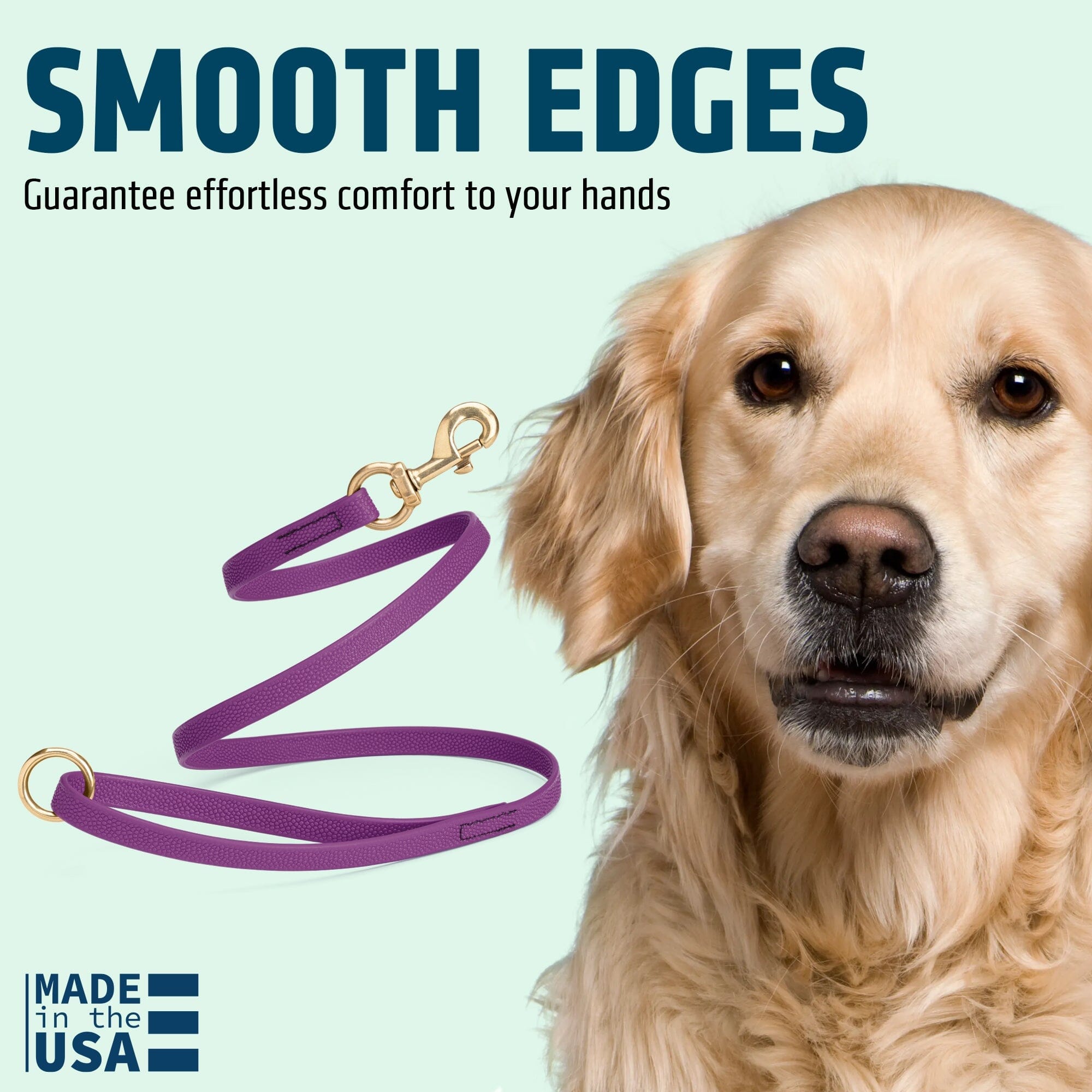 Viper Pebble Emboss BioThane Dog Leash with Solid Brass Hardware by Dogline