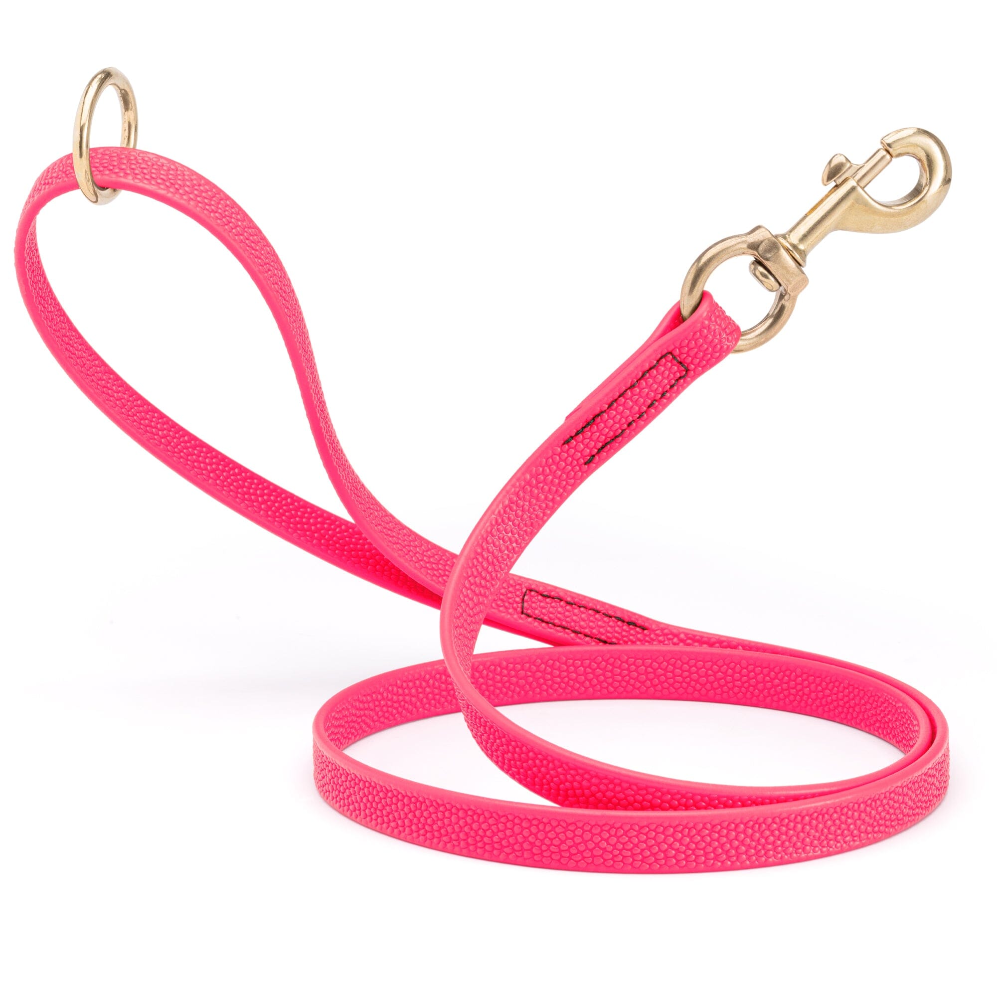 Viper Pebble Emboss BioThane Dog Leash with Solid Brass Hardware by Dogline