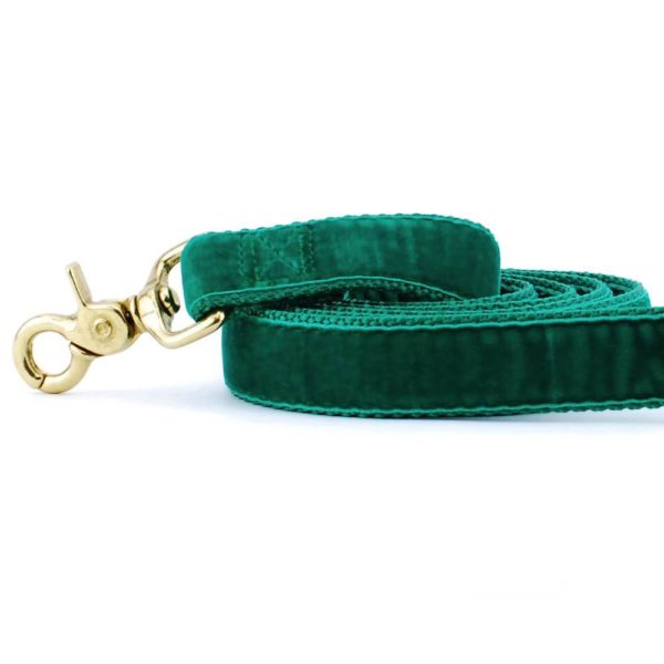 Emerald (Kelly) Velvet Dog Leash by 2 Hounds Design