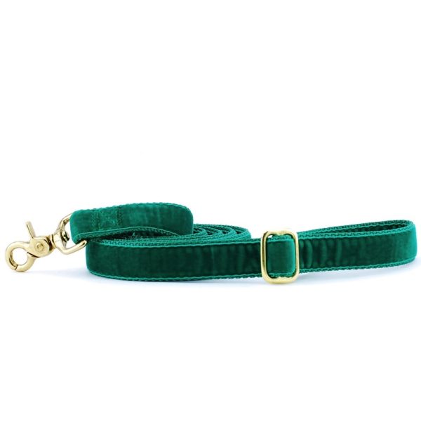 Emerald (Kelly) Velvet Dog Leash by 2 Hounds Design