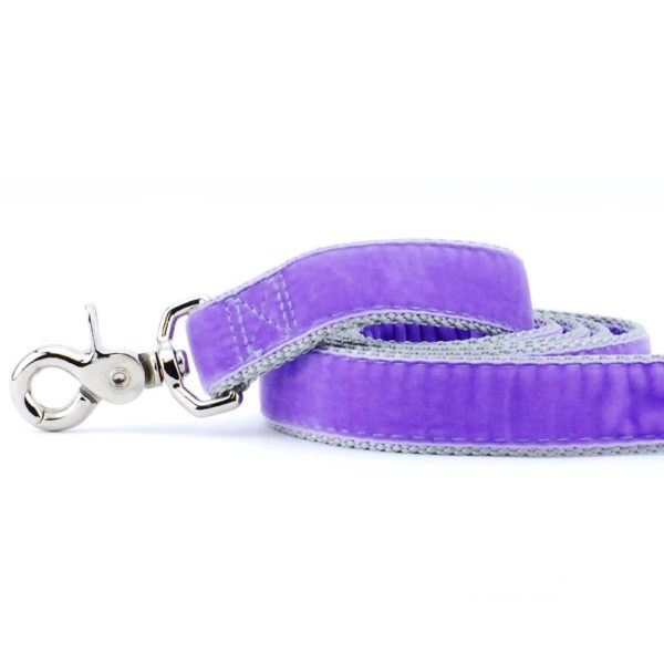 Lavender Velvet Dog Leash by 2 Hounds Design