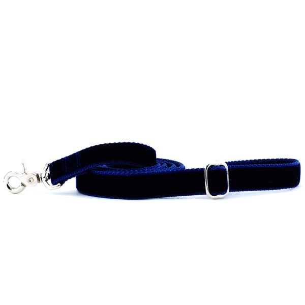 Navy Velvet Dog Leash by 2 Hounds Design