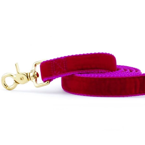 Raspberry Velvet Dog Leash by 2 Hounds Design