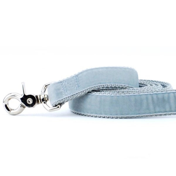 Silver Velvet Dog Leash by 2 Hounds Design