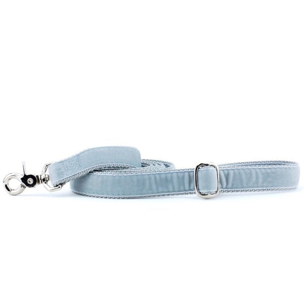 Silver Velvet Dog Leash by 2 Hounds Design