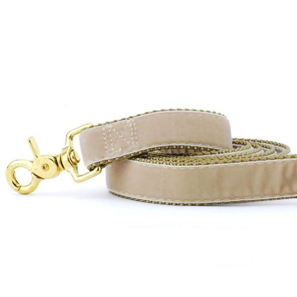 Tan Velvet Dog Leash by 2 Hounds Design