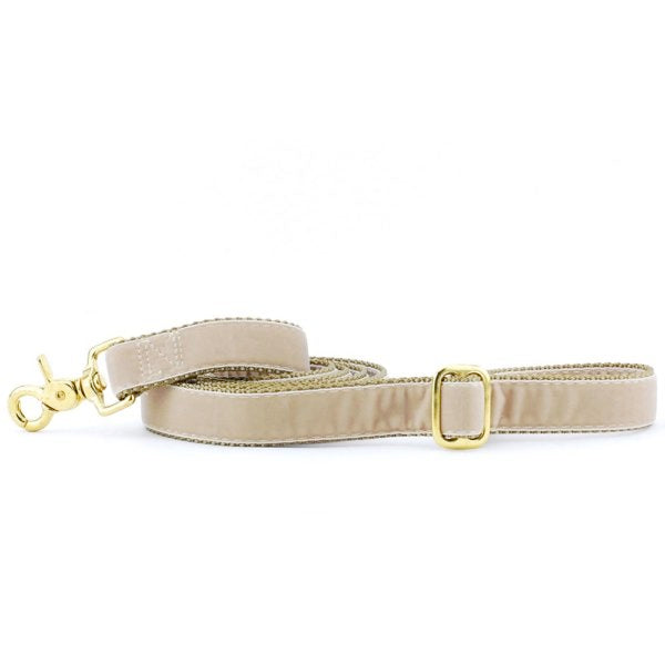 Tan Velvet Dog Leash by 2 Hounds Design