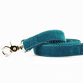 Teal Velvet Dog Leash by 2 Hounds Design