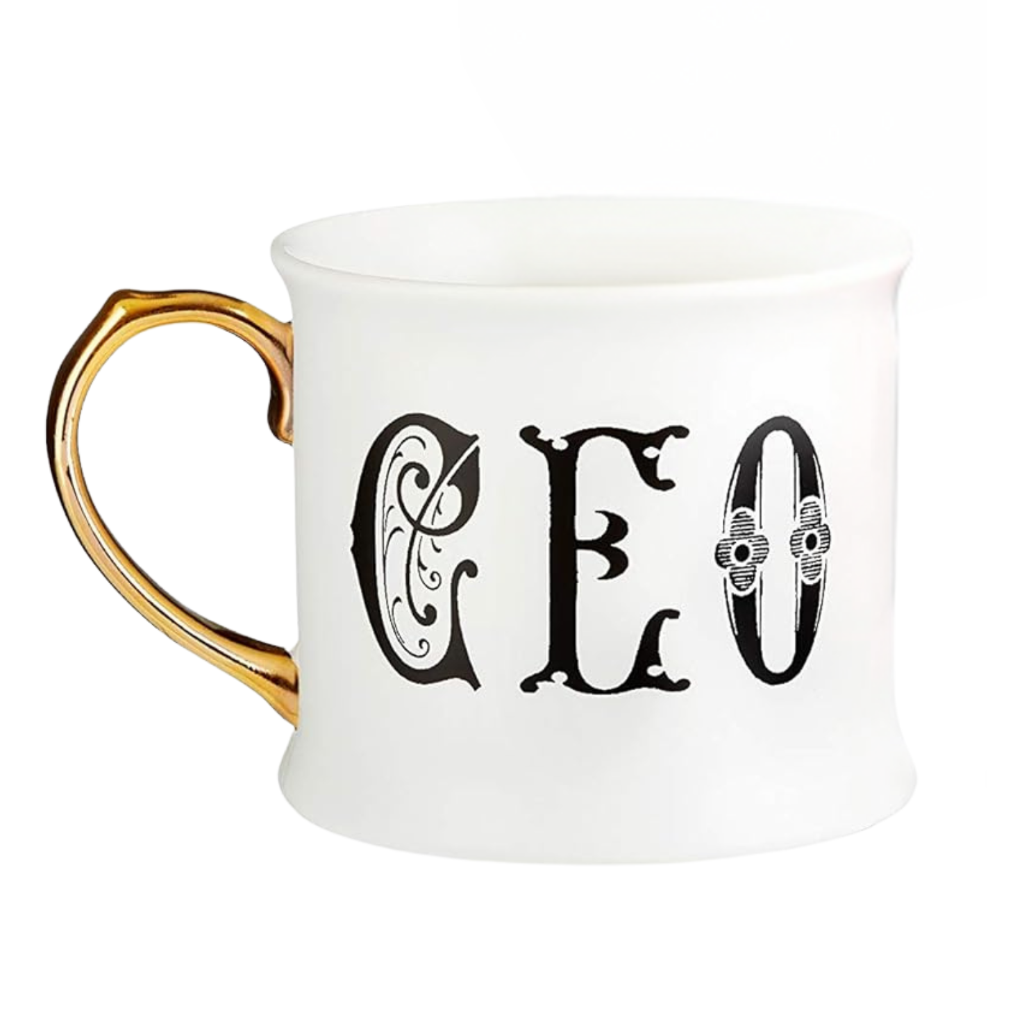 Victorian Style CEO Porcelain Mug with Gilded Handle by The Bullish Store