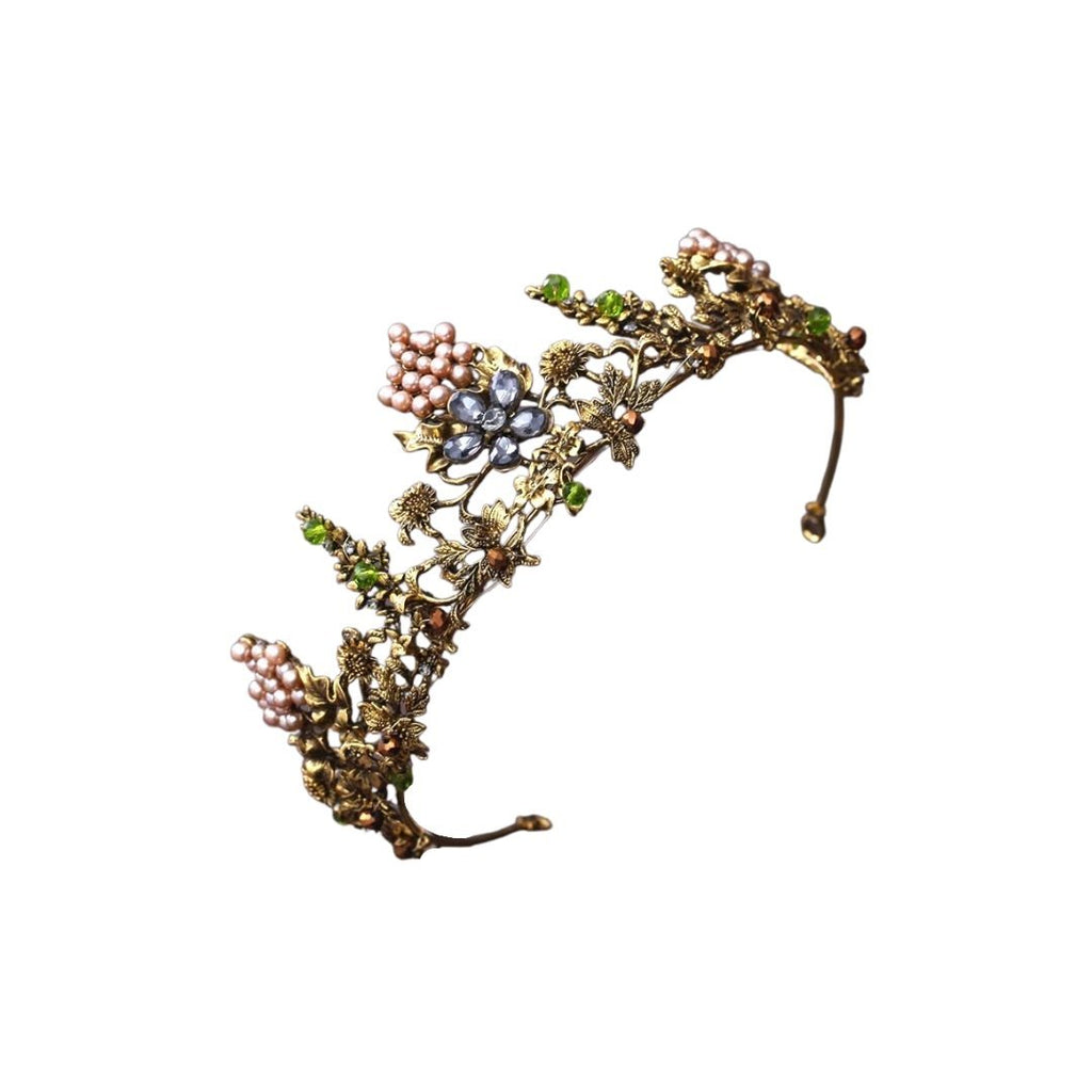 Vineyard Queen Luxe Tiara | Royalty Crown Party or Bridal Hair Accessory by The Bullish Store