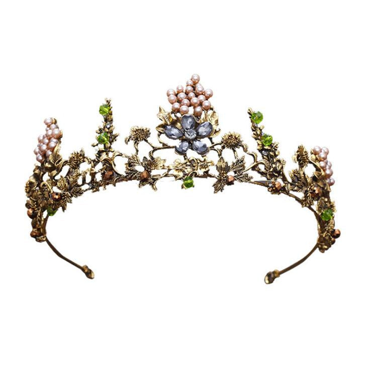 Vineyard Queen Luxe Tiara | Royalty Crown Party or Bridal Hair Accessory by The Bullish Store