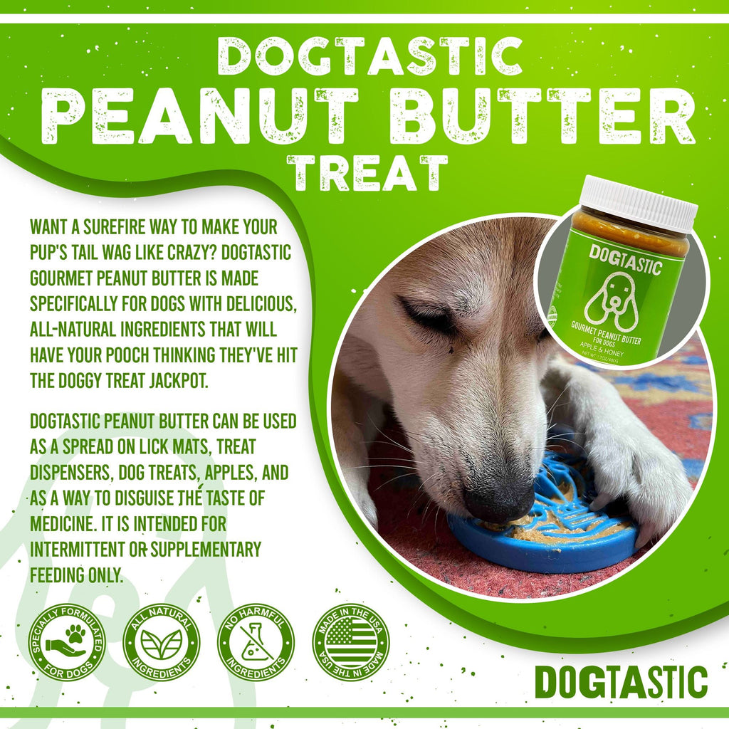 Dogtastic Peanut Butter for Dogs with Flax Seed - Xylitol-Free | USA Made - 50% off