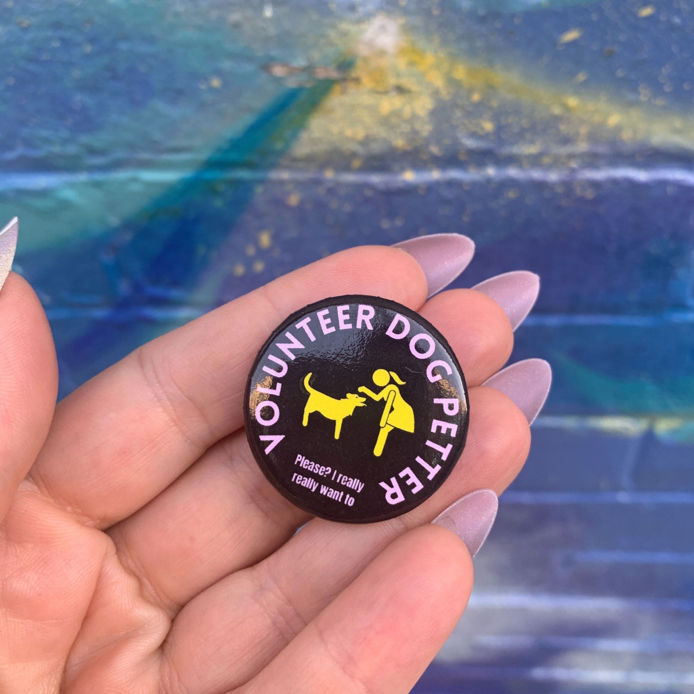 Volunteer Dog Petter 1.25" Pinback Button | Dog Lover Badge by The Bullish Store
