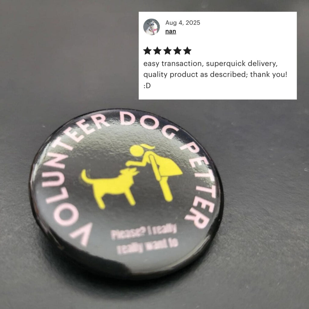 Volunteer Dog Petter 1.25" Pinback Button | Dog Lover Badge by The Bullish Store