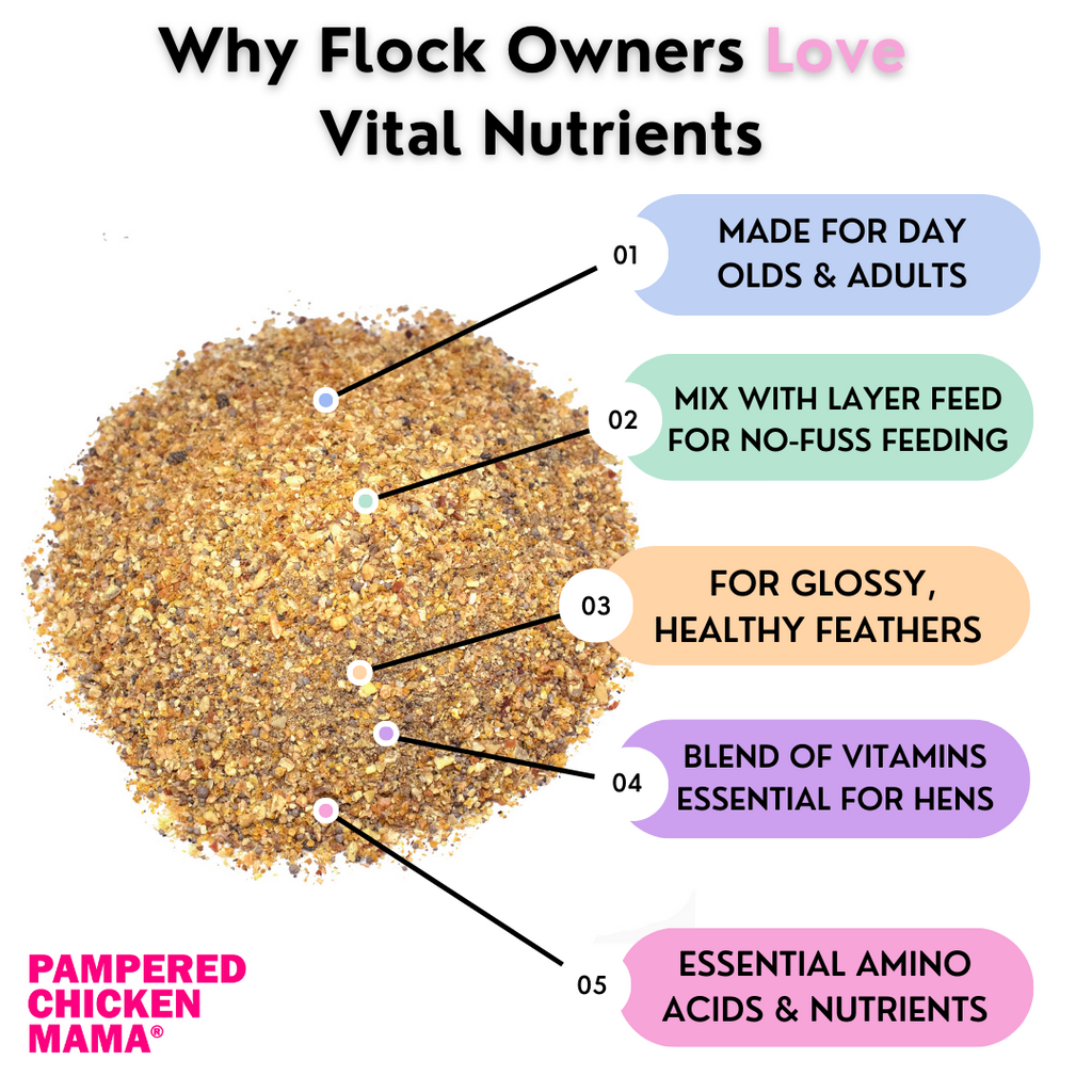 Vital Nutrients: Supplemental Essential Vitamins & Trace Minerals For Pet Chickens & Ducks by Dahlia Pets