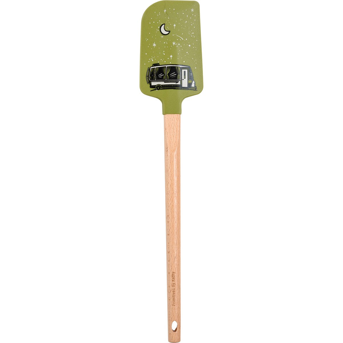 We Like To Sleep Around Camper Van Spatula | Wooden Handle Double-Sided Silicone Spatula by The Bullish Store