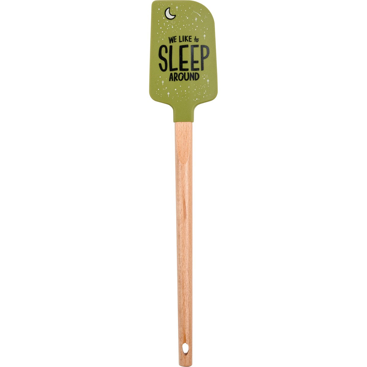 We Like To Sleep Around Camper Van Spatula | Wooden Handle Double-Sided Silicone Spatula by The Bullish Store