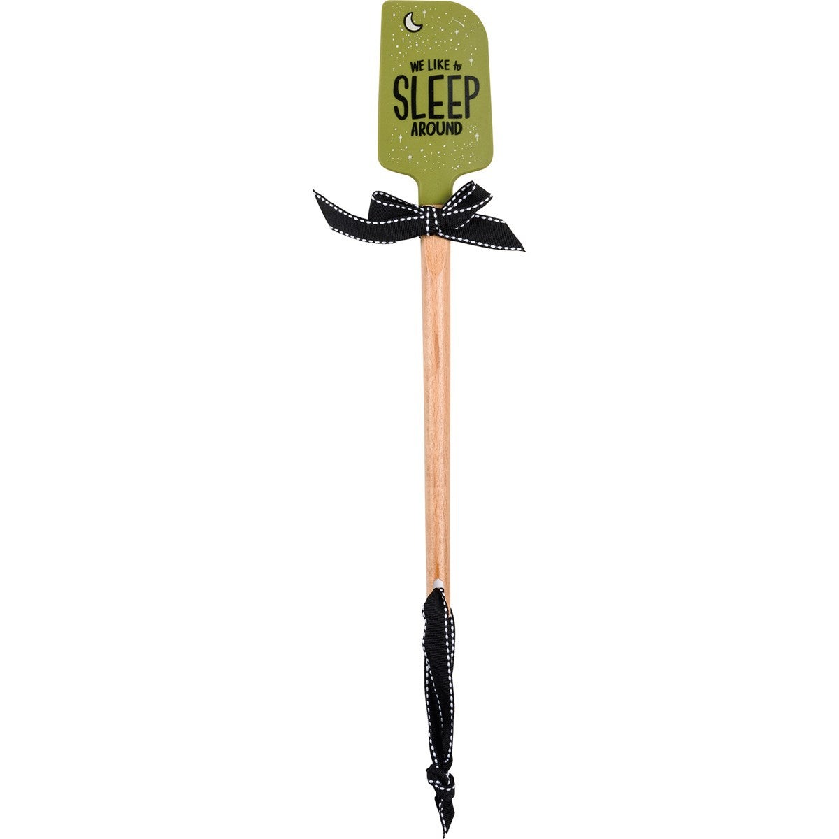 We Like To Sleep Around Camper Van Spatula | Wooden Handle Double-Sided Silicone Spatula by The Bullish Store