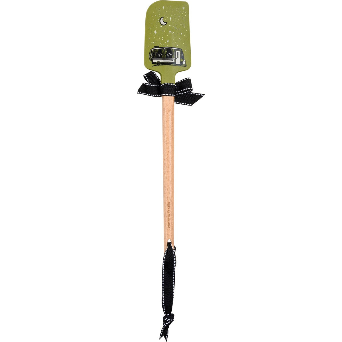 We Like To Sleep Around Camper Van Spatula | Wooden Handle Double-Sided Silicone Spatula by The Bullish Store
