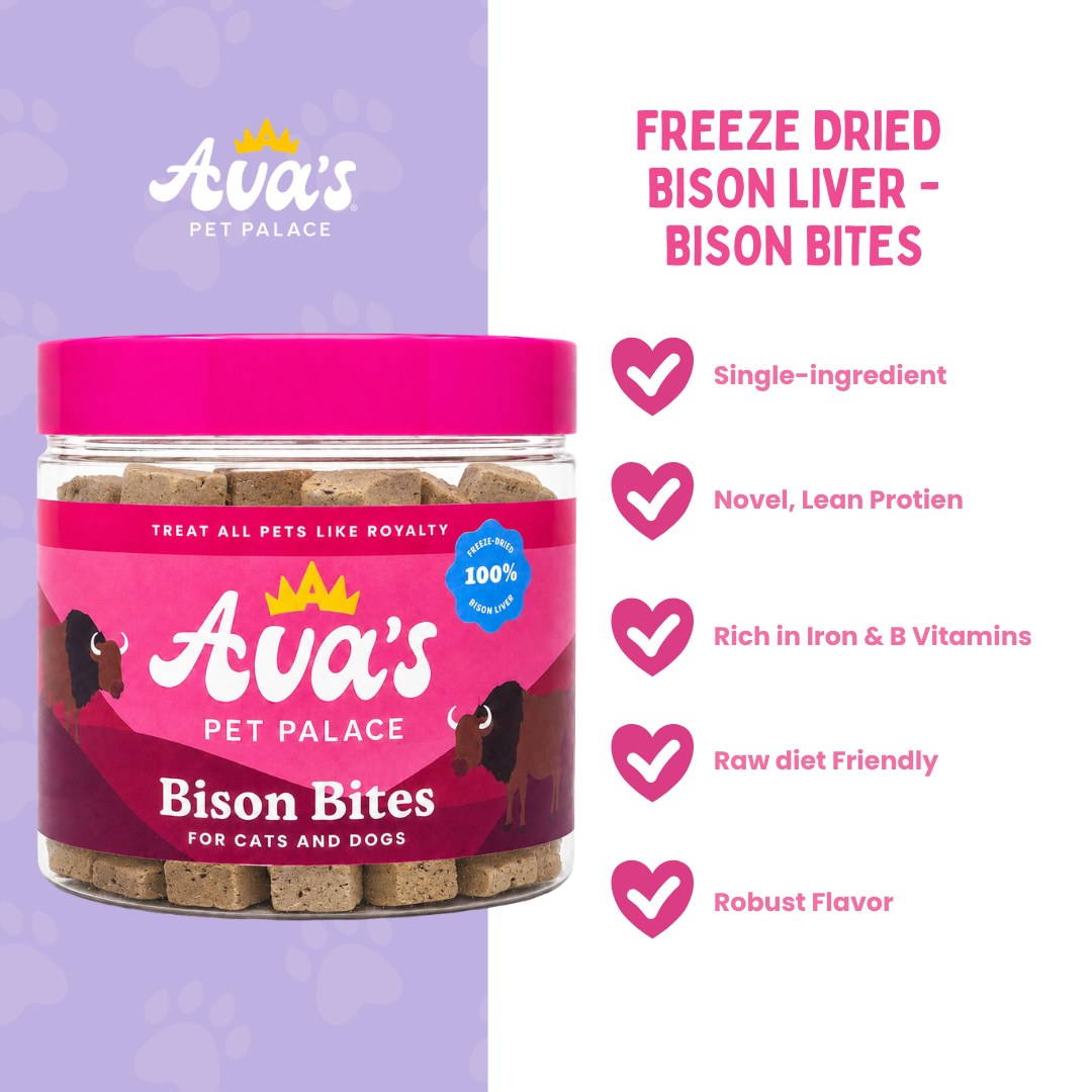 Freeze Dried Bison Liver - Bison Bites by Ava's Pet Palace