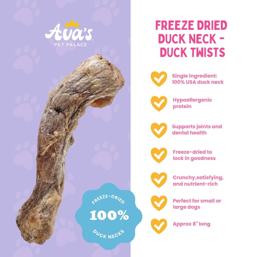 Freeze Dried Duck Neck - Duck Twists by Ava's Pet Palace