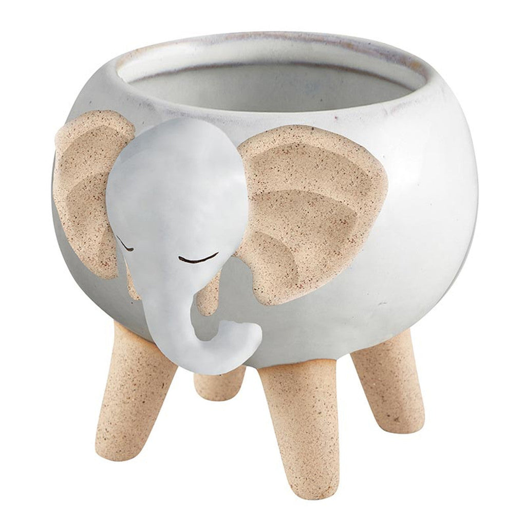 White Elephant Pot | Decorative Succulents Ceramic Planter | 2.5" Tall by The Bullish Store
