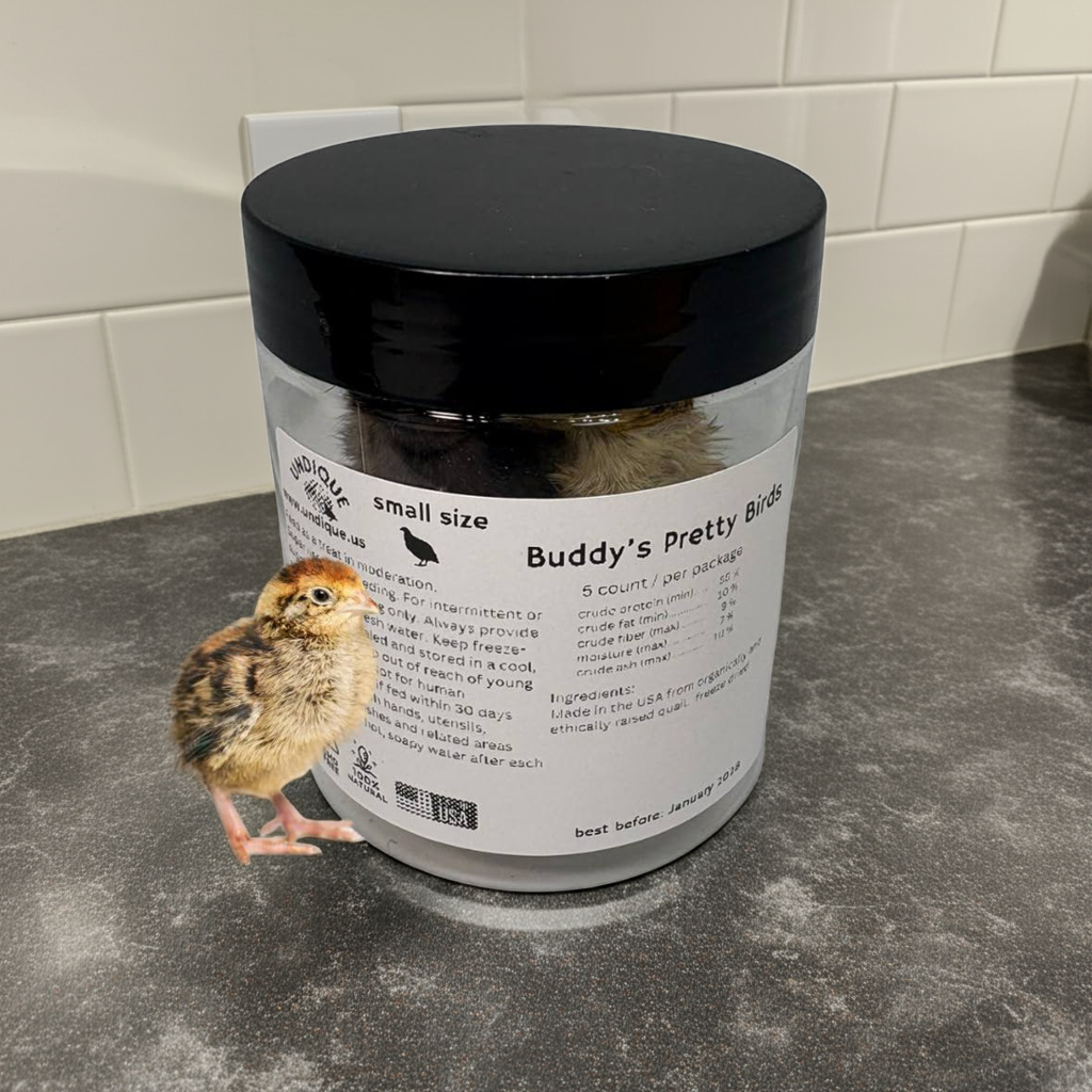 Whole Quail for Carnivore Pets - Premium Quality Natural Pet Treats Quail - Natural Prey Feeding Quail - Freeze-Dried for Essential Nutrients and Enzymes Small Size 5 Count by Quailz.com by Undique LLC