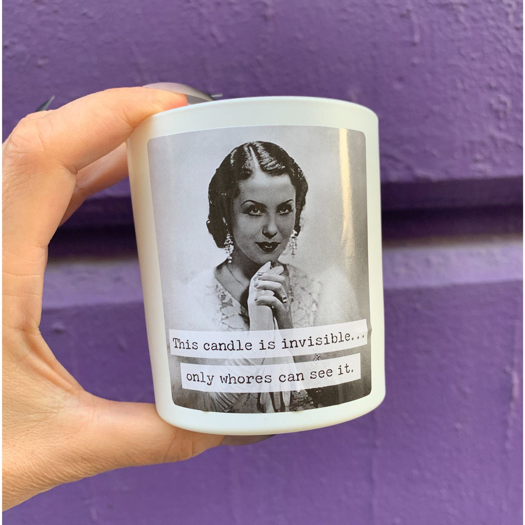 Whores Candle | Vintage Photograph Double Sided Design | Soy Wax Lavender Jasmine Scent by The Bullish Store