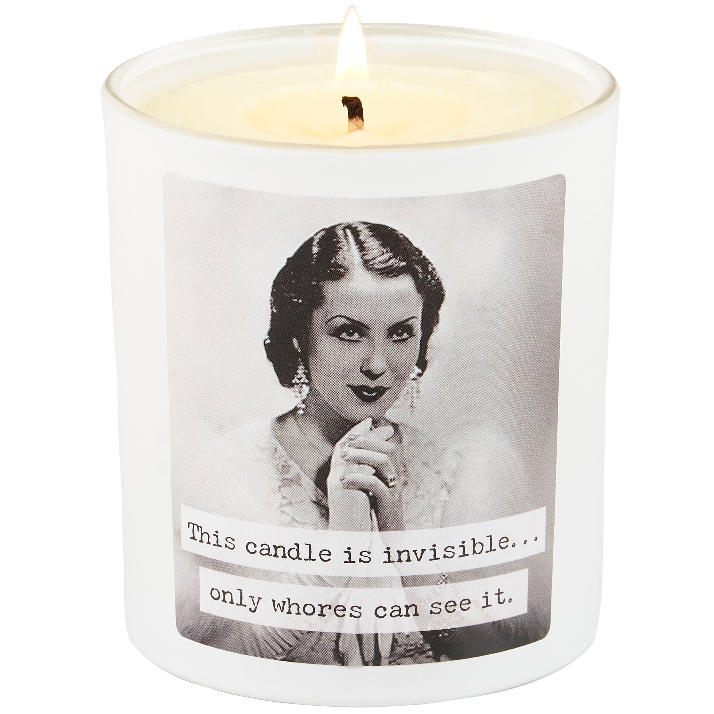 Whores Candle | Vintage Photograph Double Sided Design | Soy Wax Lavender Jasmine Scent by The Bullish Store