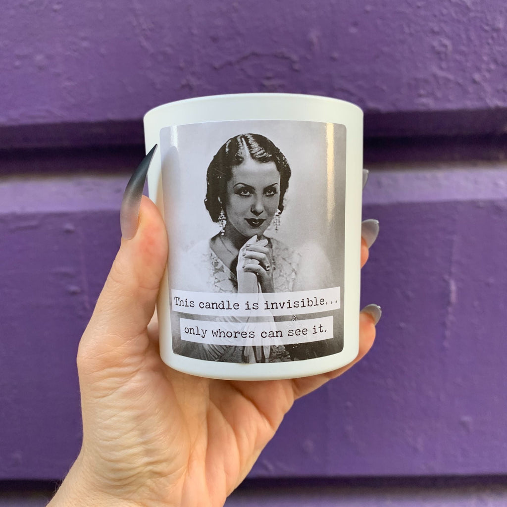 Whores Candle | Vintage Photograph Double Sided Design | Soy Wax Lavender Jasmine Scent by The Bullish Store