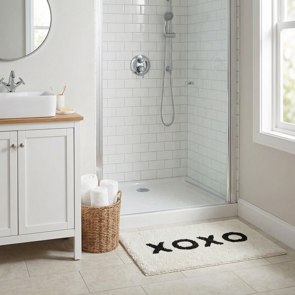 XOXO Bath Mat | Soft Cotton Indoor Rug | 20" x 30" by The Bullish Store