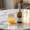 You Better Thrive Honey Wine Glass in Yellow Ombre | Stemless Wine Glass | 20oz by The Bullish Store