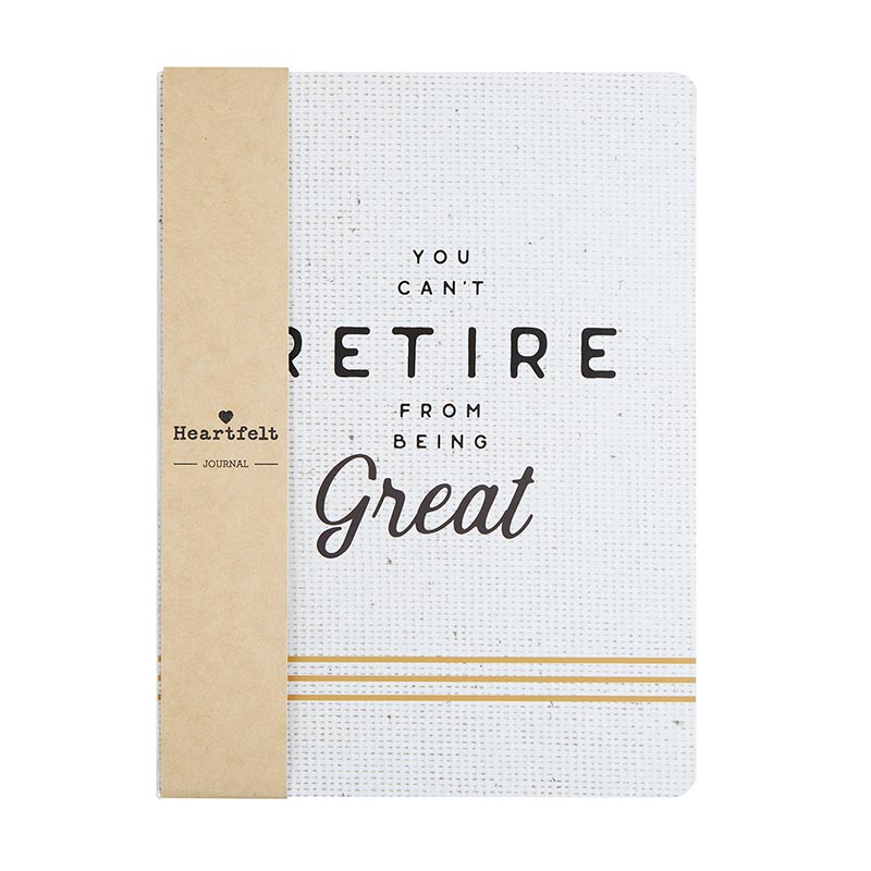 You Can't Retire From Being Great Coptic Bound Journal Notebook by The Bullish Store