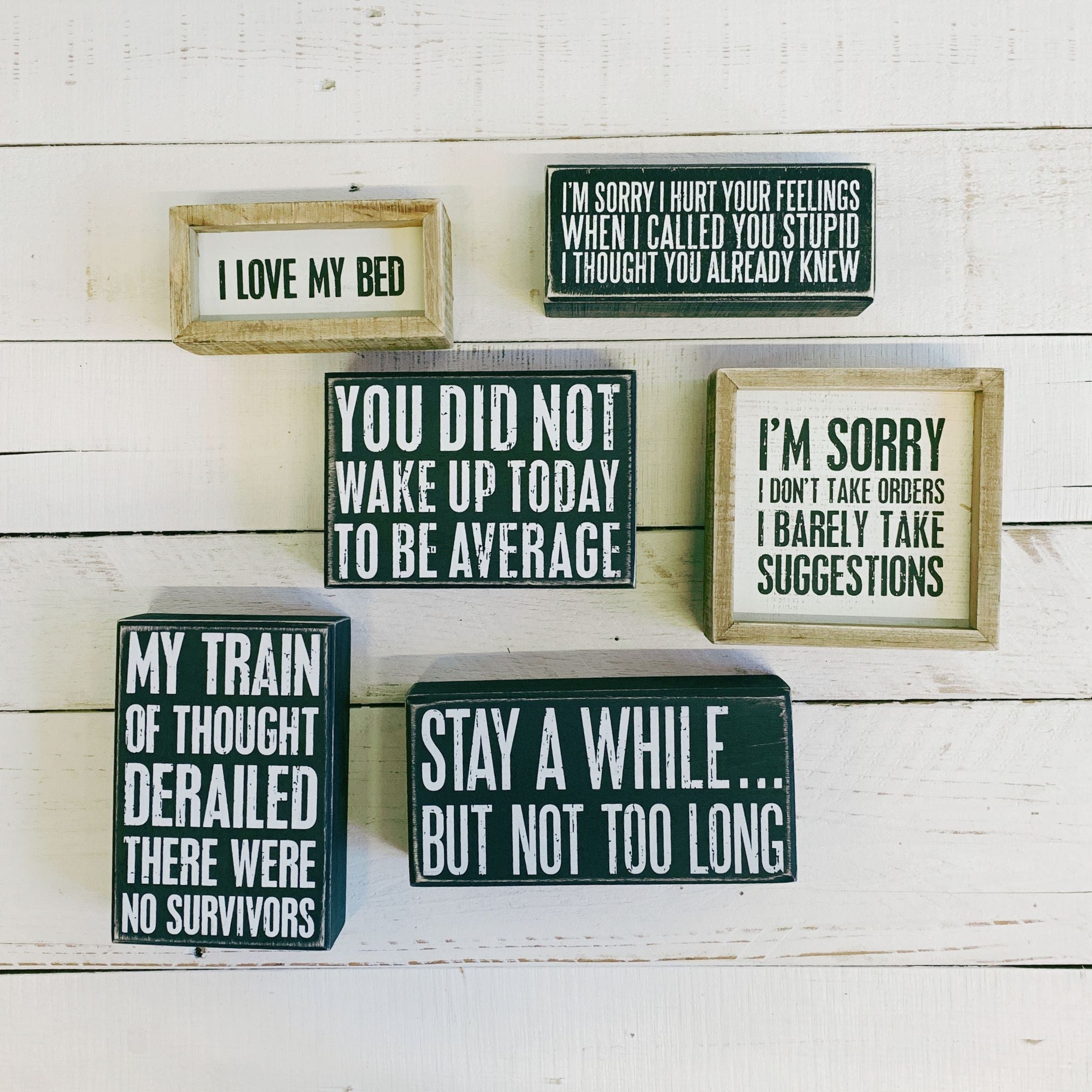 You Did Not Wake Up Today To Be Average Box Sign| Wooden Wall Desk Decor | 5" x 4" by The Bullish Store