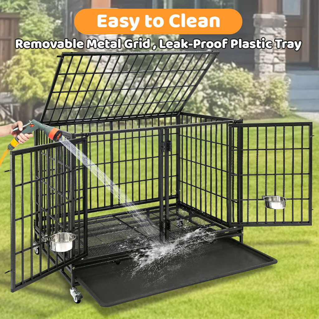 42" Stackable Dog Crate 43T+WHLP02 by Homey Pet Official