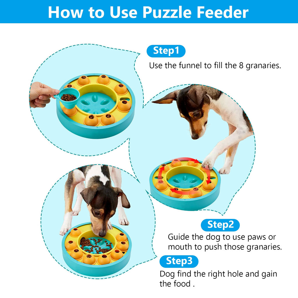 1Pc Dog Puzzle Slow Feeding Bowl, Dog Treat Dispensing Toy For IQ Training. For Small Medium Large Dog Cat