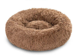 Round Long Hairy Autumn And Winter Nest Pad Cat Mattress by Amazing Pet Bargains
