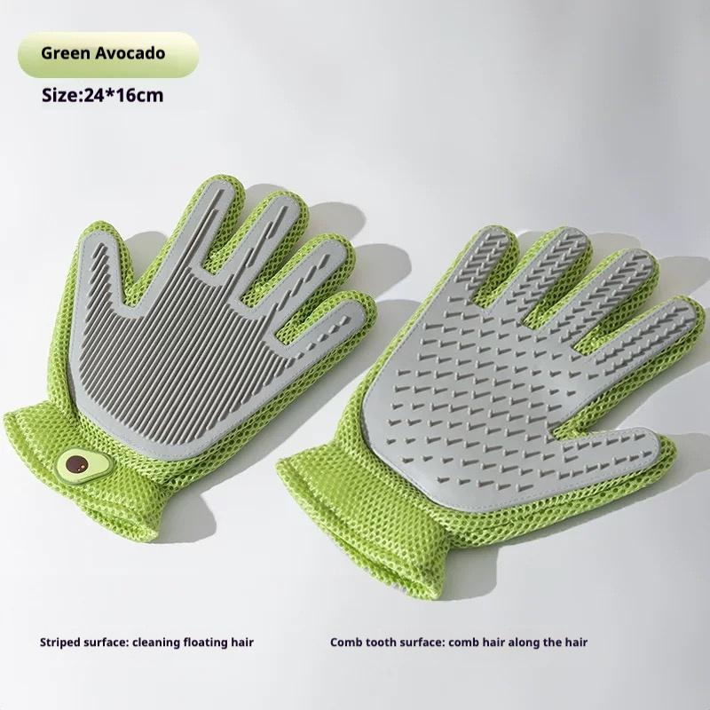 2-in-1 Pet Grooming Gloves & Brushes For Cats And Dogs by VetsPetStore
