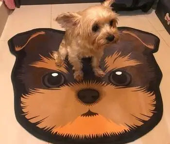 Thick Cartoon dog head shape Anti-Slip Rugs