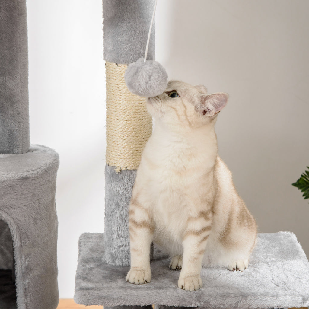 94.5 Inch Height Adjustable Cat Climbing Tower, Hammock by VetsPetStore