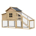 Wooden Chicken Enclosure, With Connecting Ramp, Removable Tray, Ventilated Window And Nesting Box, Natural by Amazing Pet Bargains