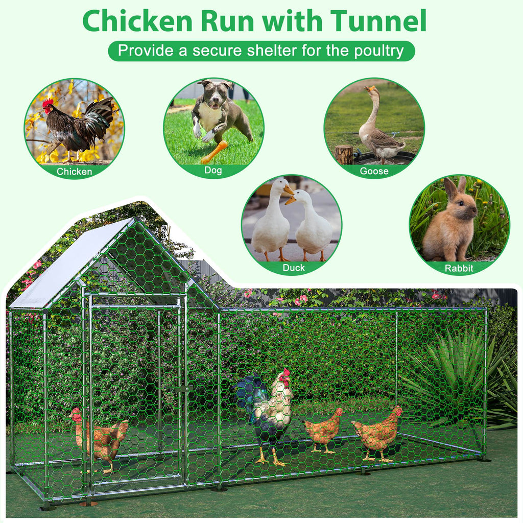 Metal Chicken Enclosure with Cover by VetsPetStore