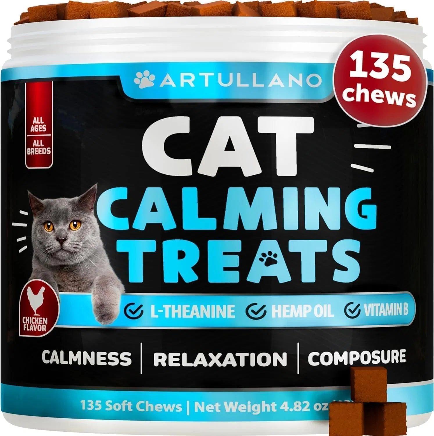 Hemp Cat Calming Treats For Stress & Anxiety Relief