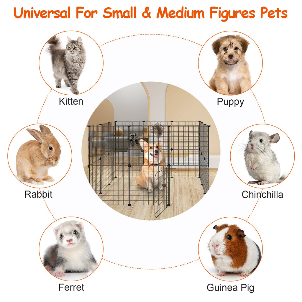 Small Animal Playpen with Door Dog Metal Playpen by Amazing Pet Bargains