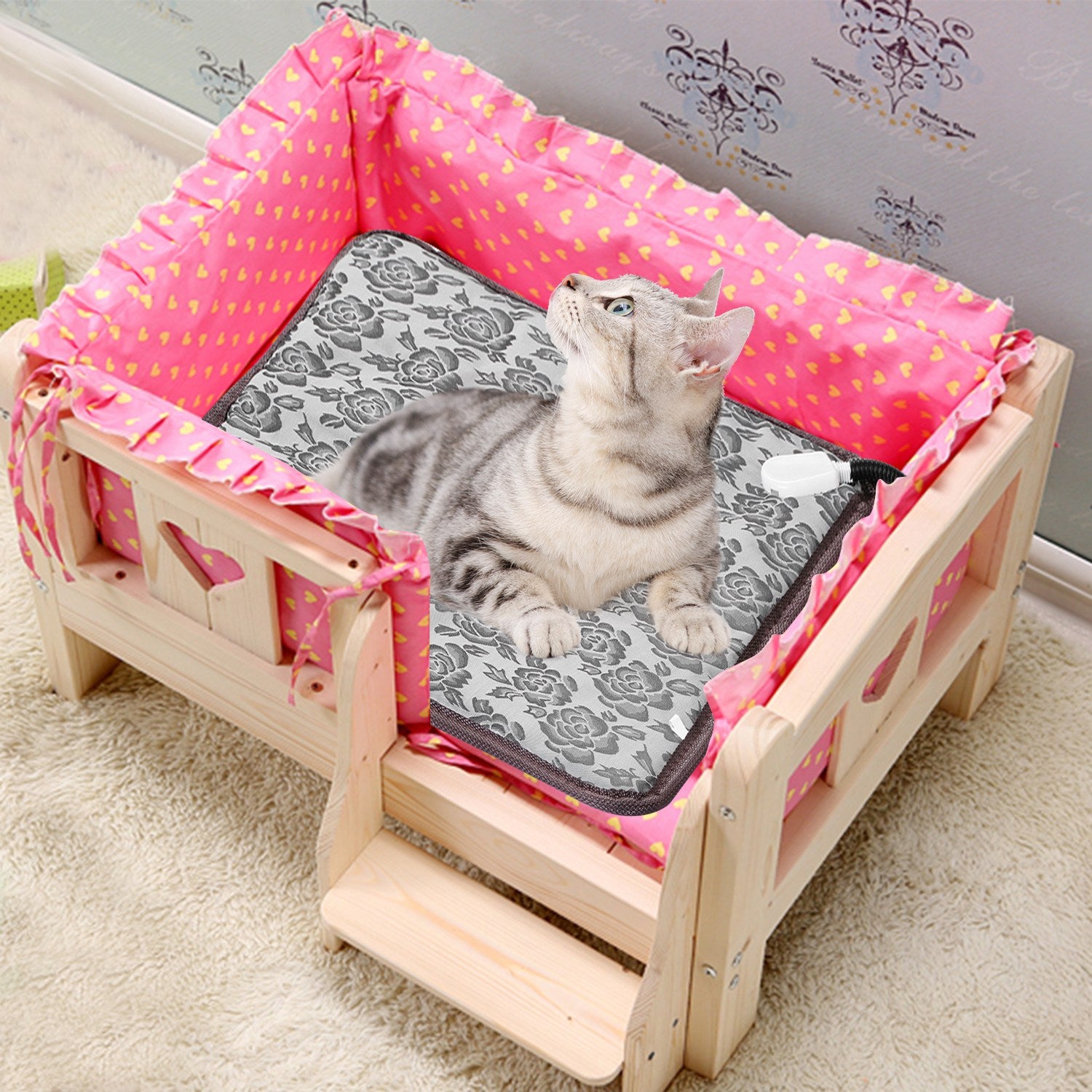 1Pc Electric Waterproof Adjustable Warming Blanket With Chew Resistant Steel Cord Case by VetsPetStore