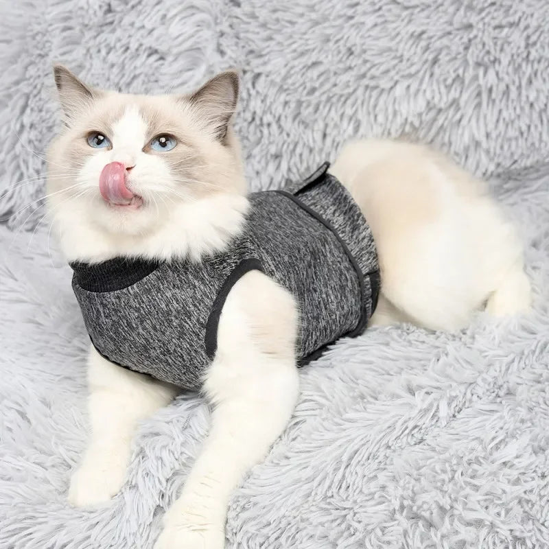 Cat Vest Cat Clothes Cats PostOperative Rehabilitation Clothing Pet Recovery Suit Pet Cat Protection Suit Treatment Vests by Love My Pet
