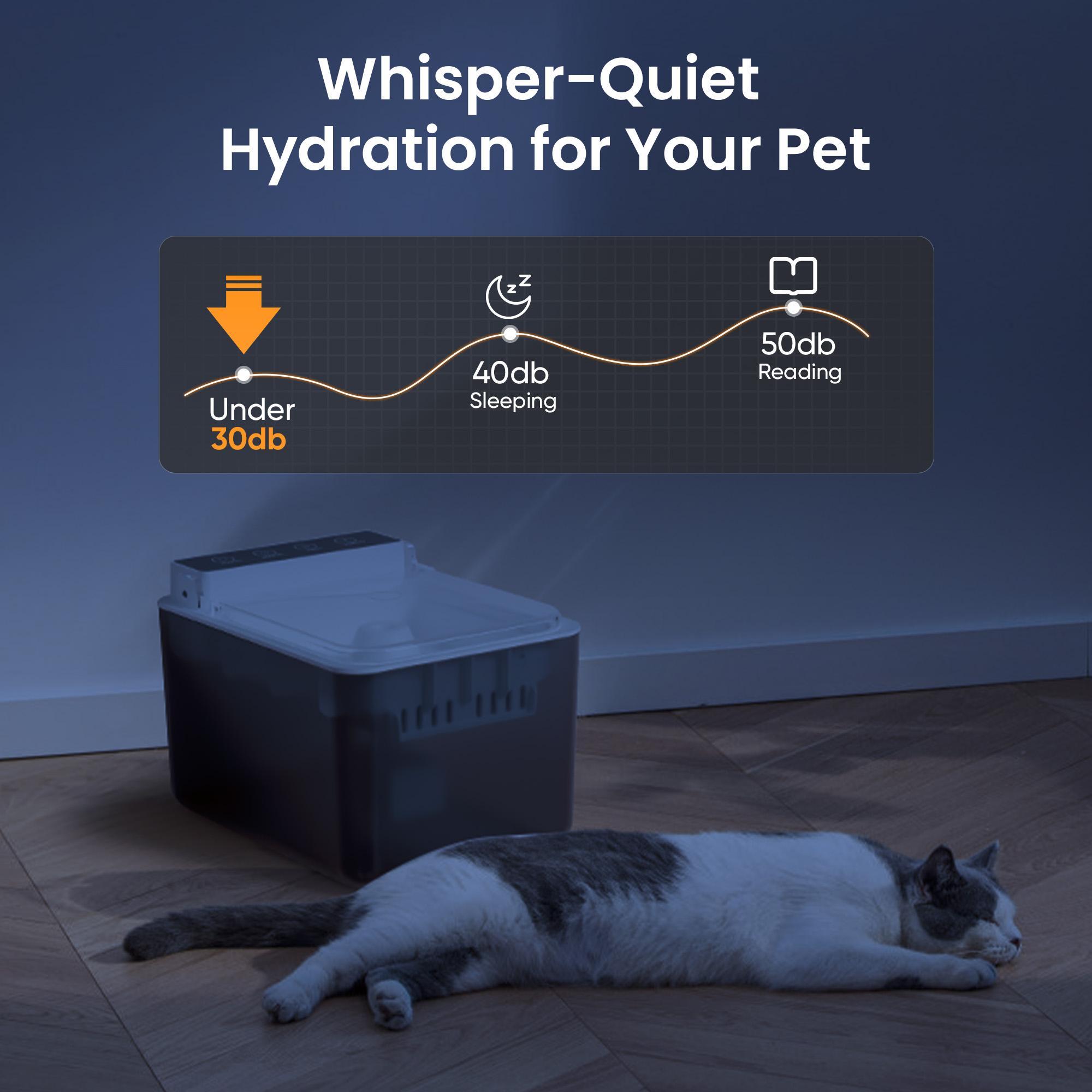 Stainless Steel Cat Automatic Induction Pet Water Fountain by VetsPetStore