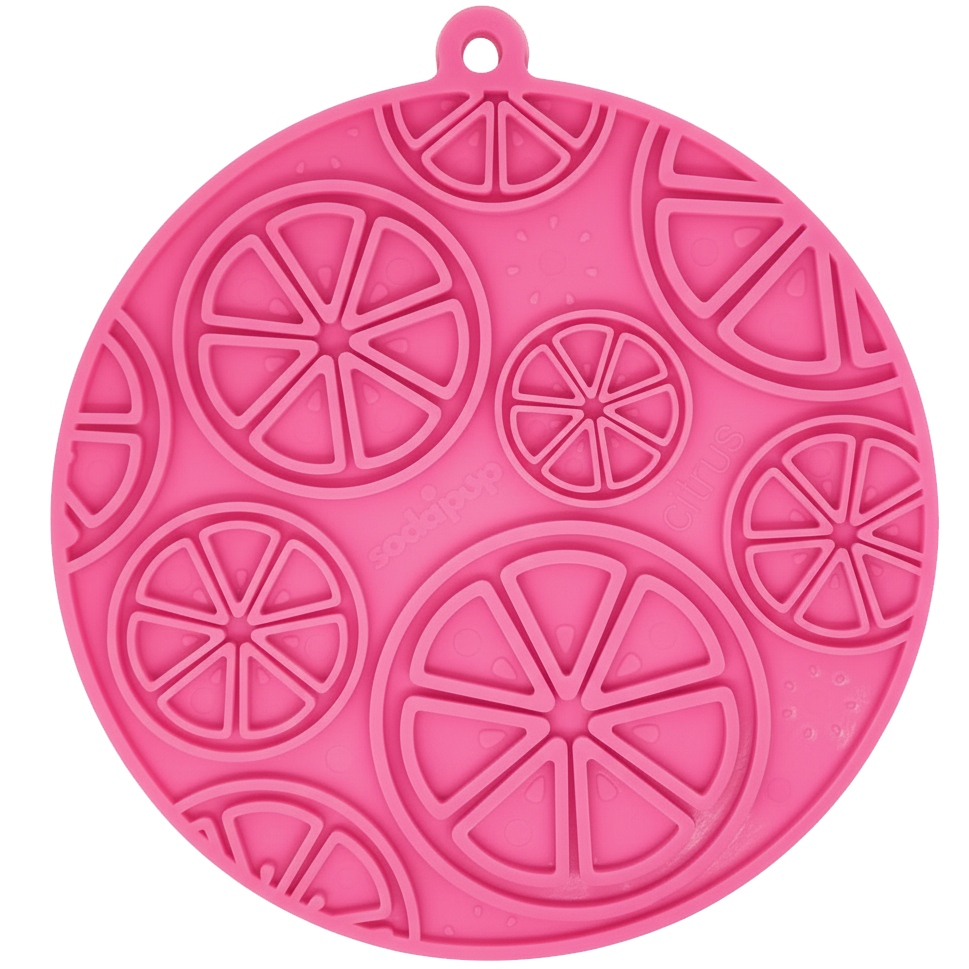 Citrus Design eMat - Enrichment Lick Mat For Dogs and Cats - with Suction Cups | USA Made by SodaPup/True Dogs, LLC