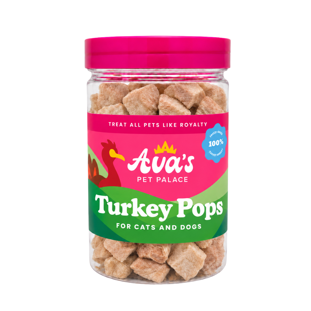 Freeze Dried Turkey Breast - Turkey Pops by Ava's Pet Palace