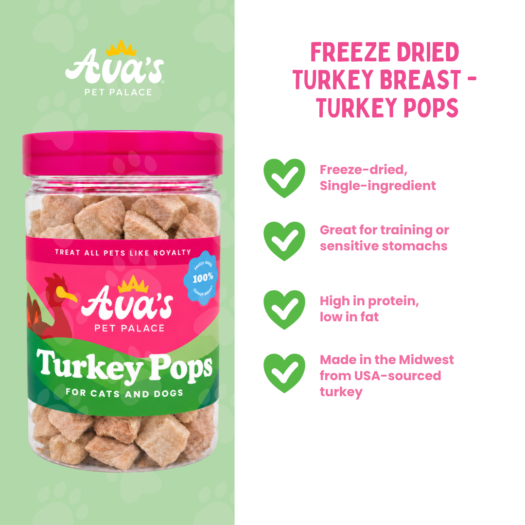 Freeze Dried Turkey Breast - Turkey Pops by Ava's Pet Palace